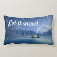 Let It Snow Christmas Comfy Throw Pillow