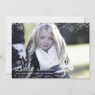 Let it Snow Christmas Custom Photo Card