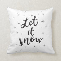 Let it snow; Christmas decor Throw Pillow