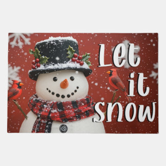 Let It Snow Christmas Doormat – Festive Welcome Ma