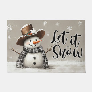 Let It Snow Christmas Doormat – Festive Welcome Ma