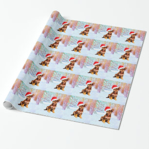 Let it Snow Christmas Holiday Chihuahua Dog Wrapping Paper
