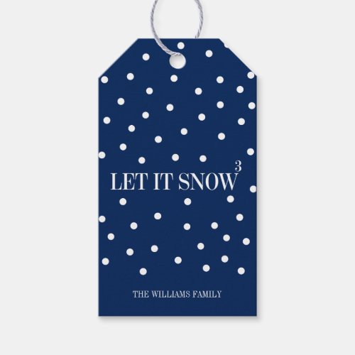 Let It Snow Christmas Holiday Gift Tag