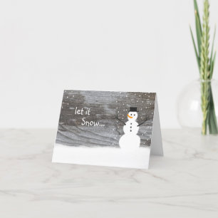 Let it Snow Christmas Holiday Greeting Card