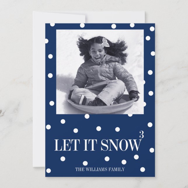 Let It Snow Christmas Holiday Photo Card (Front)