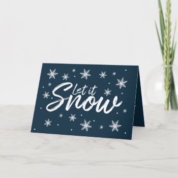 Let It Snow Christmas Holiday Photo Card by rheasdesigns at Zazzle