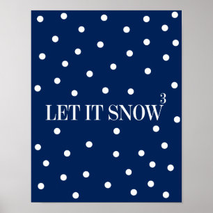 Let It Snow Christmas Holiday Poster Sign