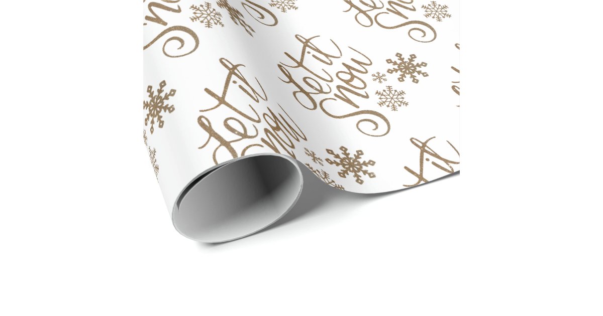 Let it Snow Christmas Holiday Wrapping Paper | Zazzle