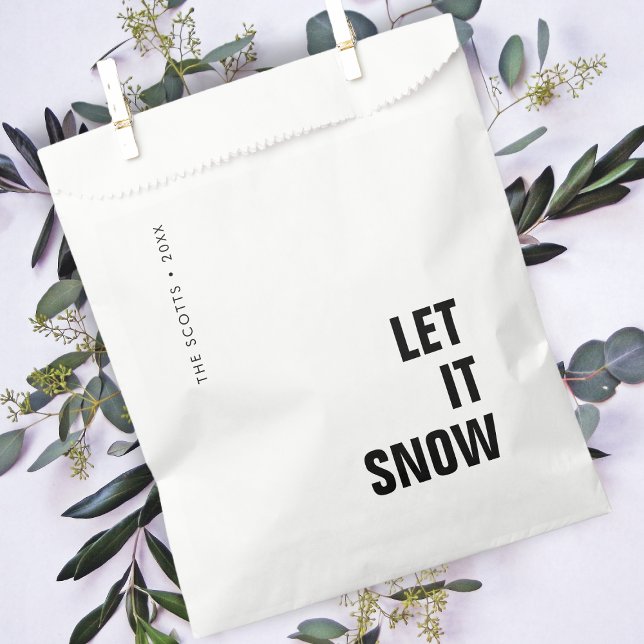Let it Snow | Christmas Minimalist Clean Simple Favor Bag (Creator Uploaded)
