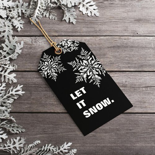 Let it Snow  Christmas Minimalist Clean Simple Gift Tags