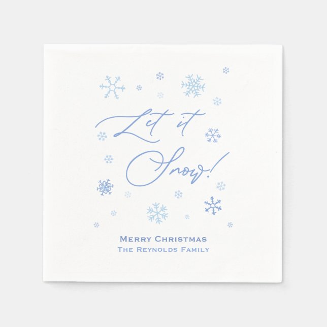 Let It Snow Christmas Party Napkins (Front)
