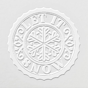 Let It Snow Christmas Snowflake Holiday Embosser