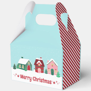 Let it Snow Christmas Village Favor Boxes