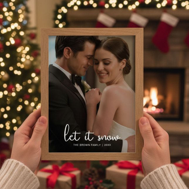 Let It Snow Cozy Couple Holiday Card (Creator Uploaded)