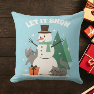 Let It Snow   Cozy Winter Throw Pillow