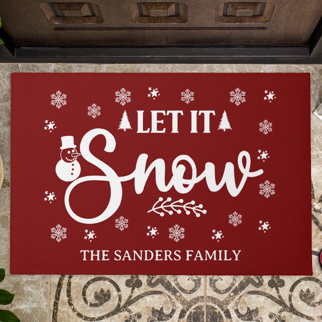 Let it Snow Cute Christmas Doormat (Creator Uploaded)