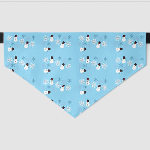 Let it Snow Cute Winter Pattern Pet Bandana Collar