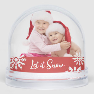 Let it Snow Double Photo Snow Globe