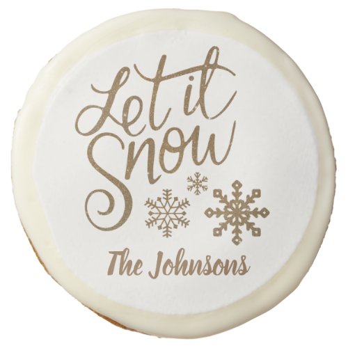 Let it Snow Edible Shortbread Cookies Favors