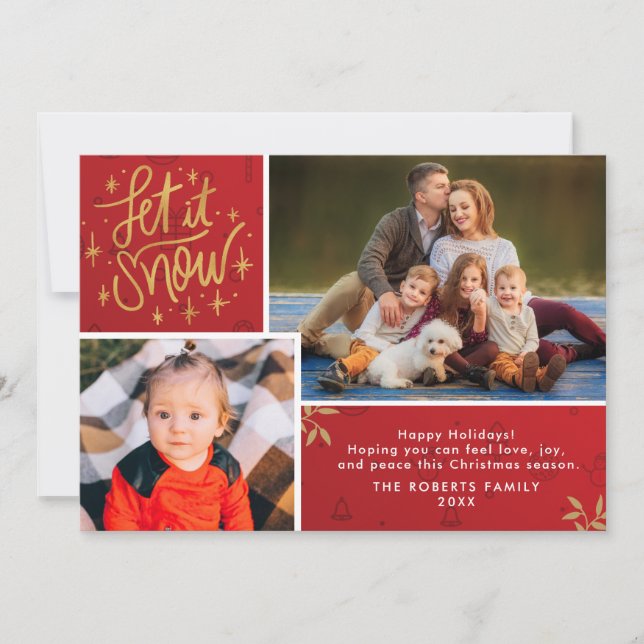 Let it snow family christmas card (Front)