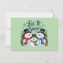 Let It Snow Family Snowmen