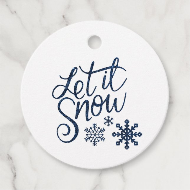 Let It Snow Favor Tags (Front)