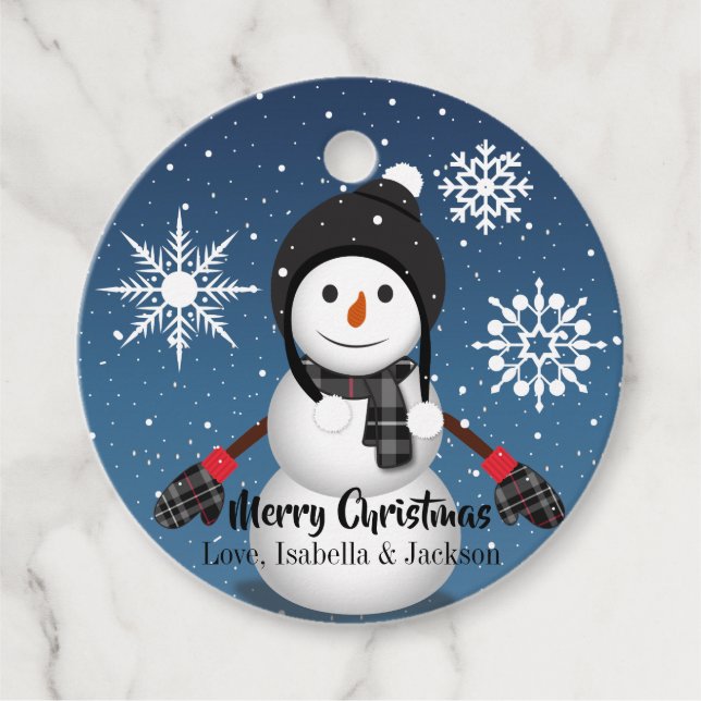 Let It Snow Favor Tags (Front)