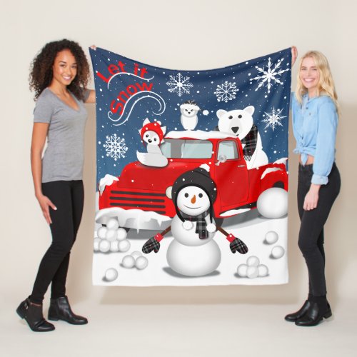 Let It Snow Fleece Blanket