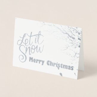 Let it Snow (Foil) Christmas Card