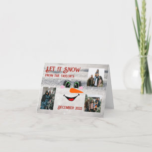 Let it Snow Folded Photo Christmas Card