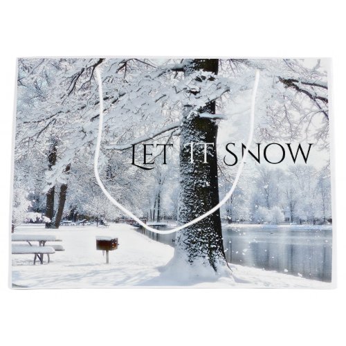 LET IT SNOWFRESHLY FALLEN SNOWLARGE GIFT BAG