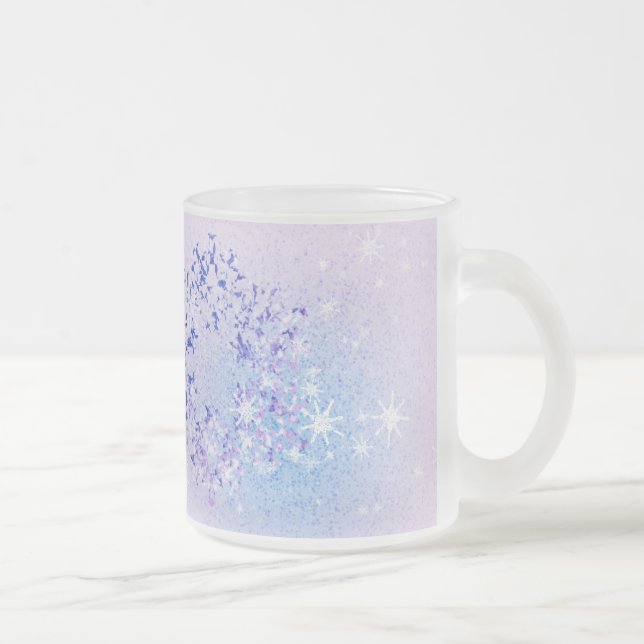 Let it Snow Frosted Glass Coffee Mug (Right)