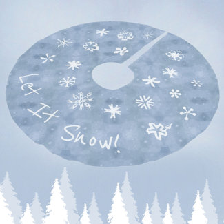 Let It Snow Fun Playful Snowflakes Light Blue
