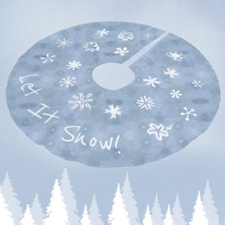 Let It Snow Fun Playful Snowflakes Light Blue