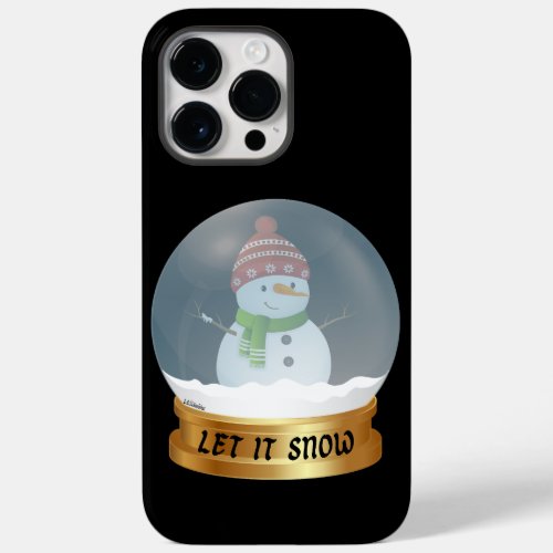 LET IT SNOW funny snowman in globe                 Case_Mate iPhone 14 Pro Max Case