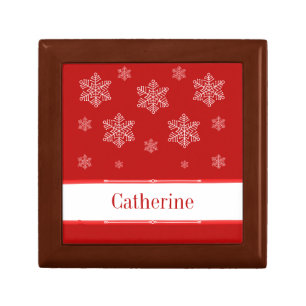 Let it Snow Gift Box, Red Keepsake Box