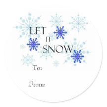 "Let it Snow" Gift Tag Sticker  Labels
