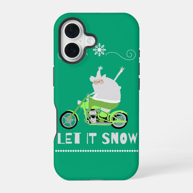 let it snow green iphone case (Back)
