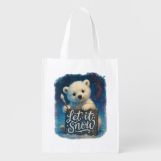 Let It Snow Grocery Bag