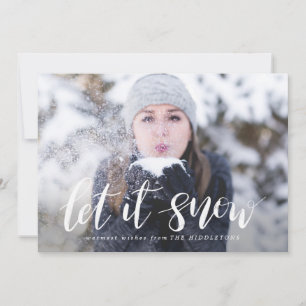 Let It Snow Handwritten Holiday Photo Card