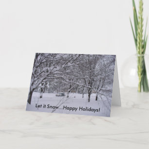 Let it Snow...Happy Holidays Christmas New Year's Holiday Card