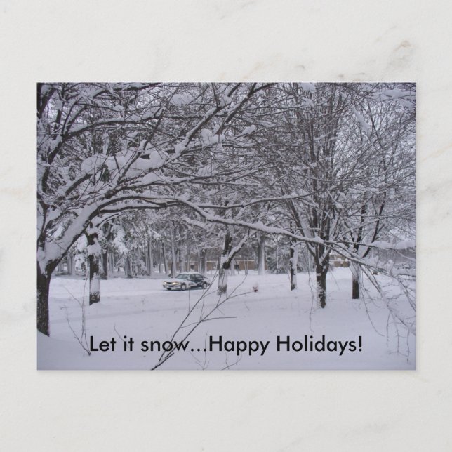 Let it Snow...Happy Holidays postcard (Front)