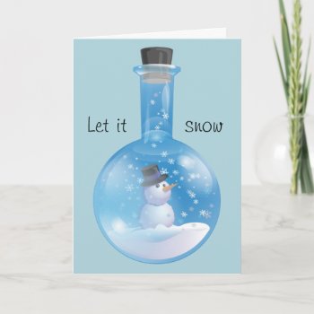 Let It Snow Holiday Card by raginggerbils at Zazzle