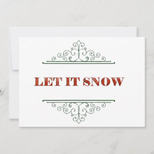 Let it snow holiday card