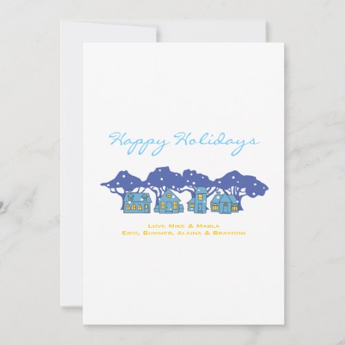 LET IT SNOW Holiday Family Greeting Card