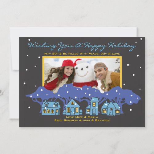 LET IT SNOW Holiday Family Photo Greeting Card3