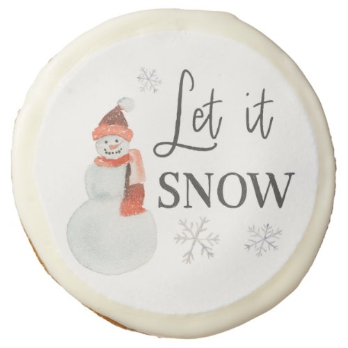 Let It Snow Holiday Party Snowman Favors Sugar Cookie
