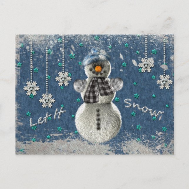 Let It Snow Holiday Postcard (Front)