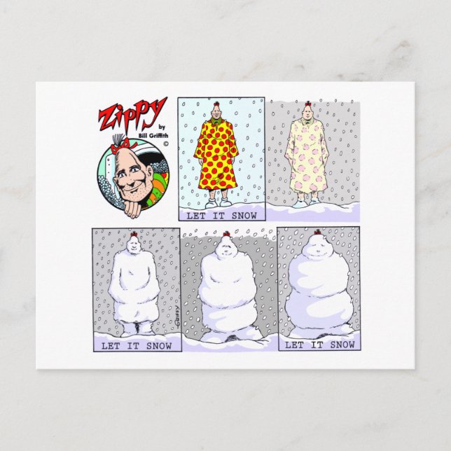 Let It Snow Holiday Postcard (Front)