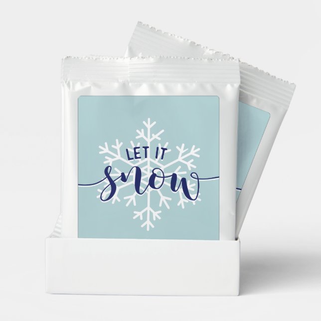 "Let It Snow" Holiday Themed Personalized Hot Chocolate Drink Mix (Pair)